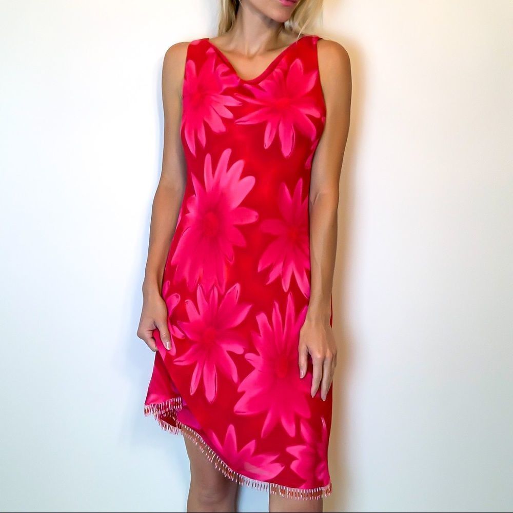 VTG Donna Ricco sleeveless scoop cowl neck dress